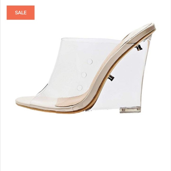 🔥🔥 Firm Clear PVC Wedge Mule - Picture 7 of 8